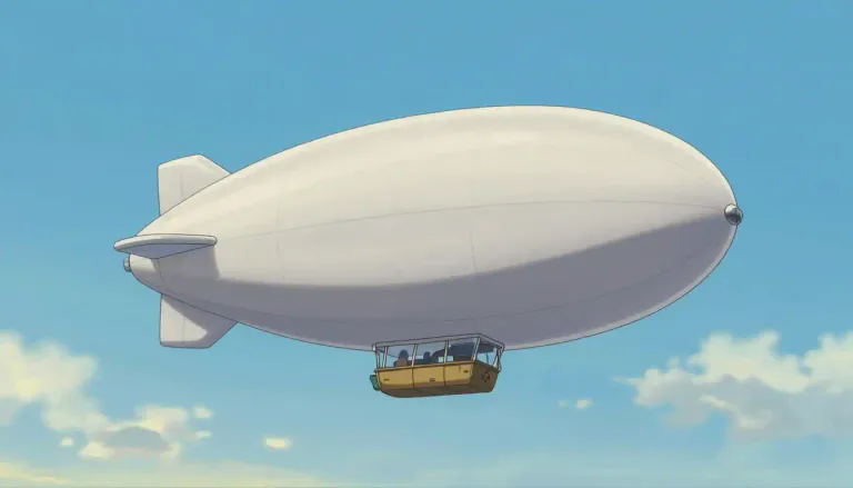 Visual representation of "blimp" - A blimp is a type of balloon that is filled with gas and that can be steered and controlled.