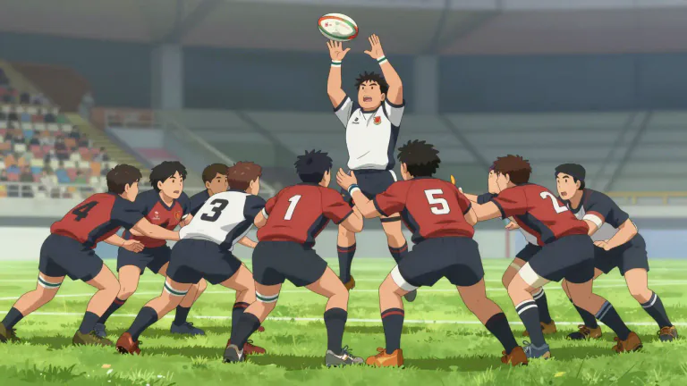 Visual representation of "fullback" - In rugby, a fullback is a player positioned behind the main line of players who is responsible for catching kicks and aiding in attack.