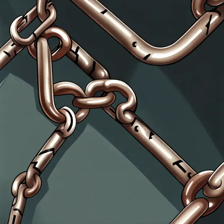 Visual representation of "link" - A ring of a chain.