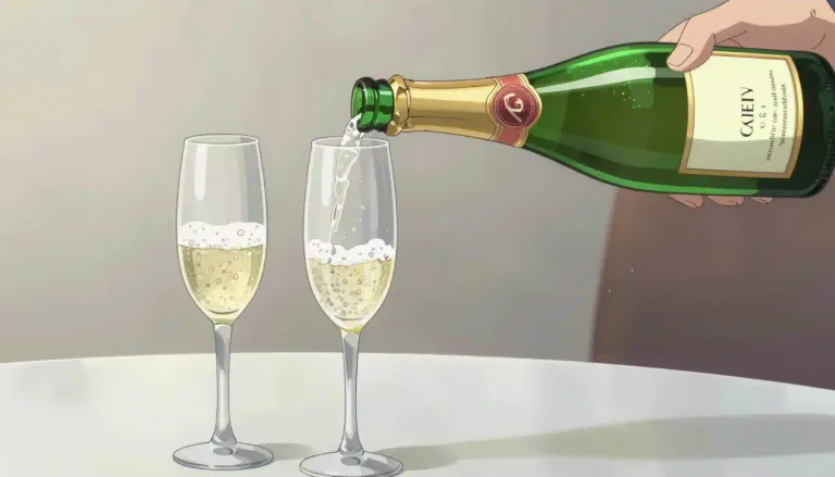 Visual representation of "brut" - A type of dry champagne.