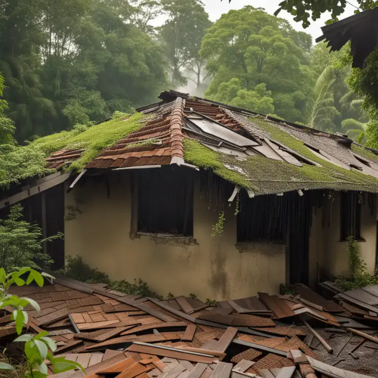 Visual representation of "fall in" - Collapse inward suddenly