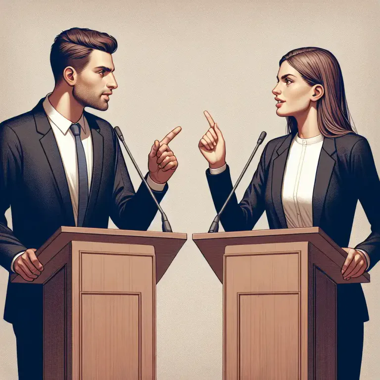 Visual representation of "counterclaim" - A statement or action made to refute, oppose or negate another statement or action.