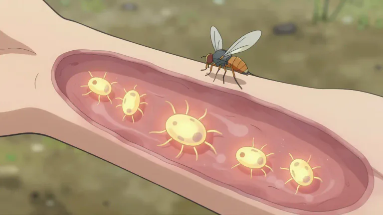 Visual representation of "leishmaniasis" - Leishmaniasis is a disease caused by infection with protozoan parasites of the Leishmania species, transmitted by the bite of infected sandflies.