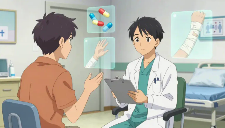 Visual representation of "anamnesis" - A medical term referring to a patient's account of their medical history or background.