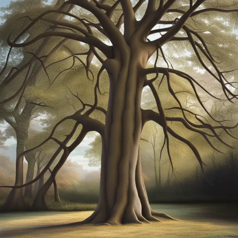 Visual representation of "trunk" - The main stem of a tree that the branches grow from.