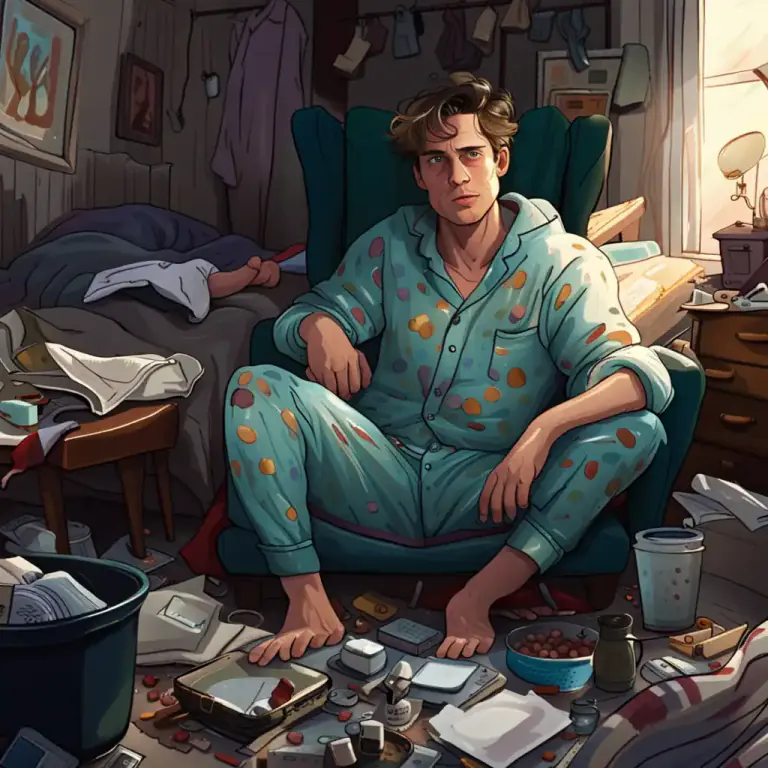 Visual representation of "slop around" - To be careless or not tidy in the way you move or do things