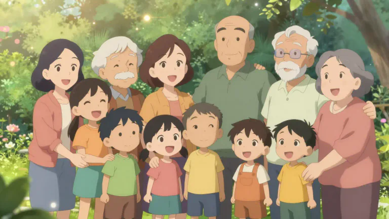 Visual representation of "kinfolk" - Relatives or family members, emphasizing shared familial ties.