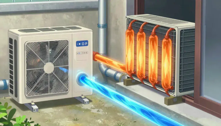 Visual representation of "refrigerant" - In a broader context, a refrigerant can refer to any substance in a heat pump system that compresses and circulates to provide heating or cooling.
