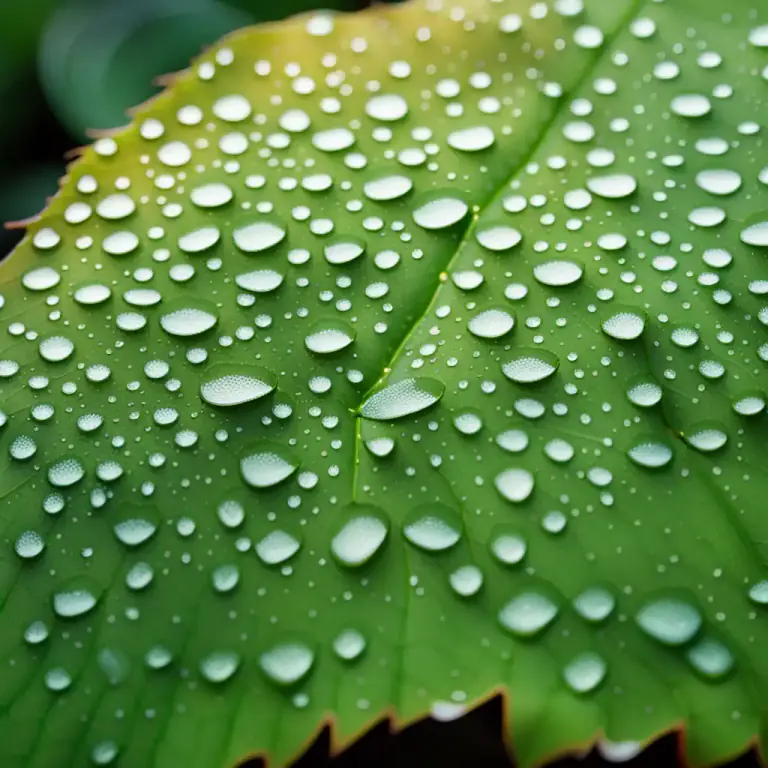 Visual representation of "beaded" - has or formed into small drops or bubbles of liquid
