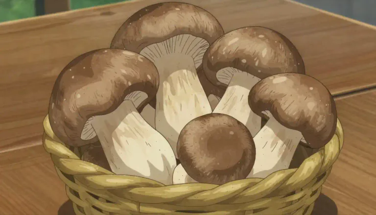 Visual representation of "shitake" - A type of edible mushroom originating from East Asia, commonly used in cooking.