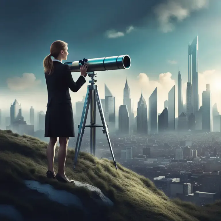 Visual representation of "vision" - An idea or a dream about what something will be in the future.