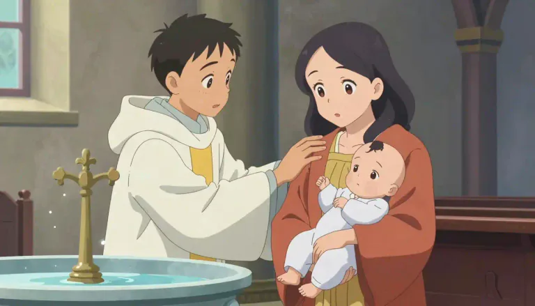 Visual representation of "godparent" - A godparent is a person who sponsors a child's baptism and is expected to support the child's moral and spiritual development.