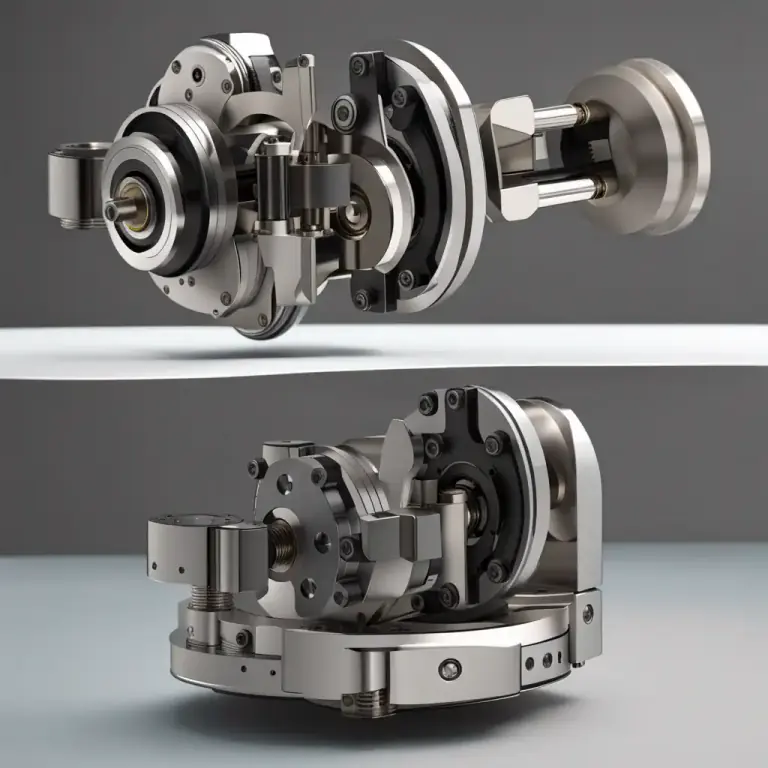 Visual representation of "knuckle" - A part of a mechanical device that provides a pivot point for the motion of other parts