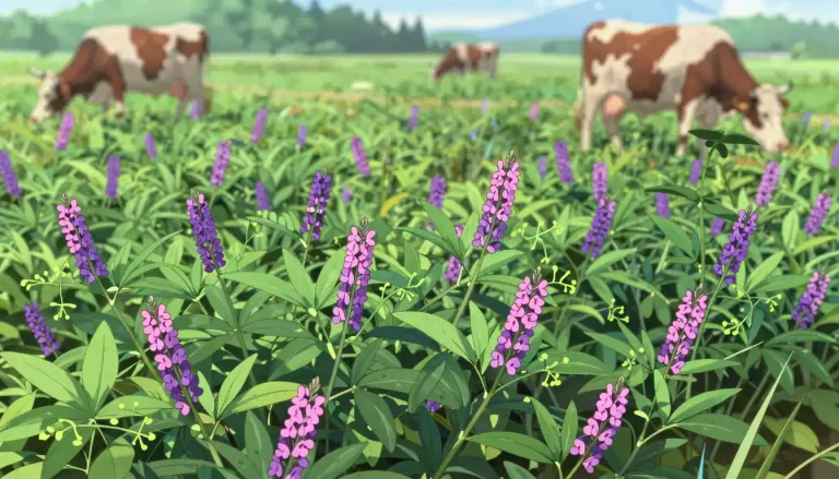 Visual representation of "vetch" - A type of plant with small flowers, often used as food for animals.