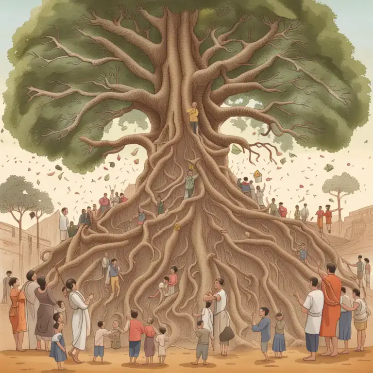 Visual representation of "go/run deep" - To be strongly rooted or ingrained