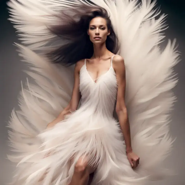 Visual representation of "feathery" - Light and airy.