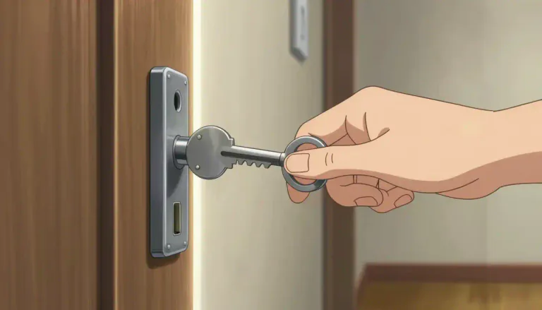Visual representation of "unlock" - To open something, like a door or a box, by turning its key or by typing a code