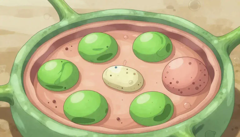 Visual representation of "plastid" - A plastid is an organelle found in the cells of plants and algae, which is involved in the synthesis and storage of food.