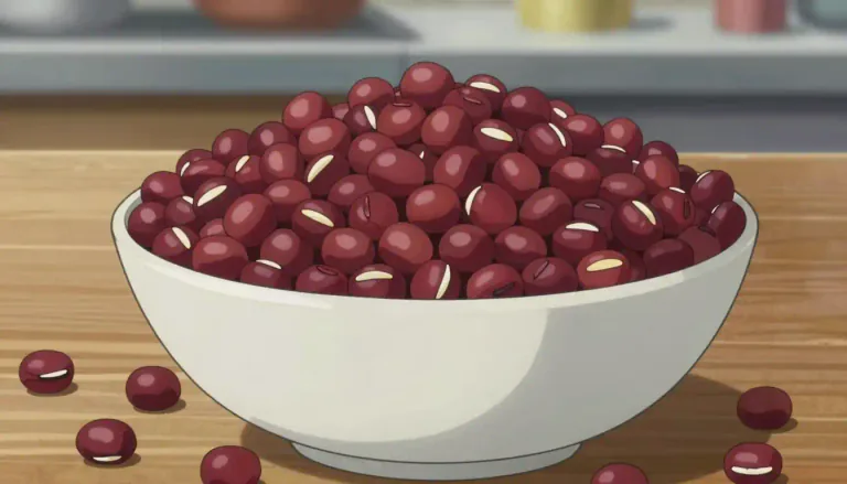 Visual representation of "adzuki" - A small, red bean commonly used in Asian cooking, especially for making sweet dishes.