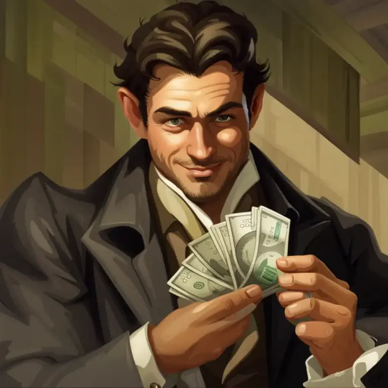 Visual representation of "diddle" - A petty swindler, a cheater