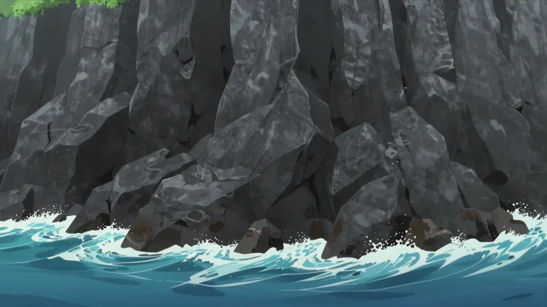 Visual representation of "basalt" - A dark-colored, usually hard rock formed from lava