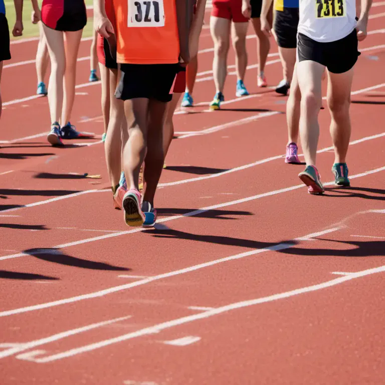 Visual representation of "toe the line" - Stand on a starting point in a race