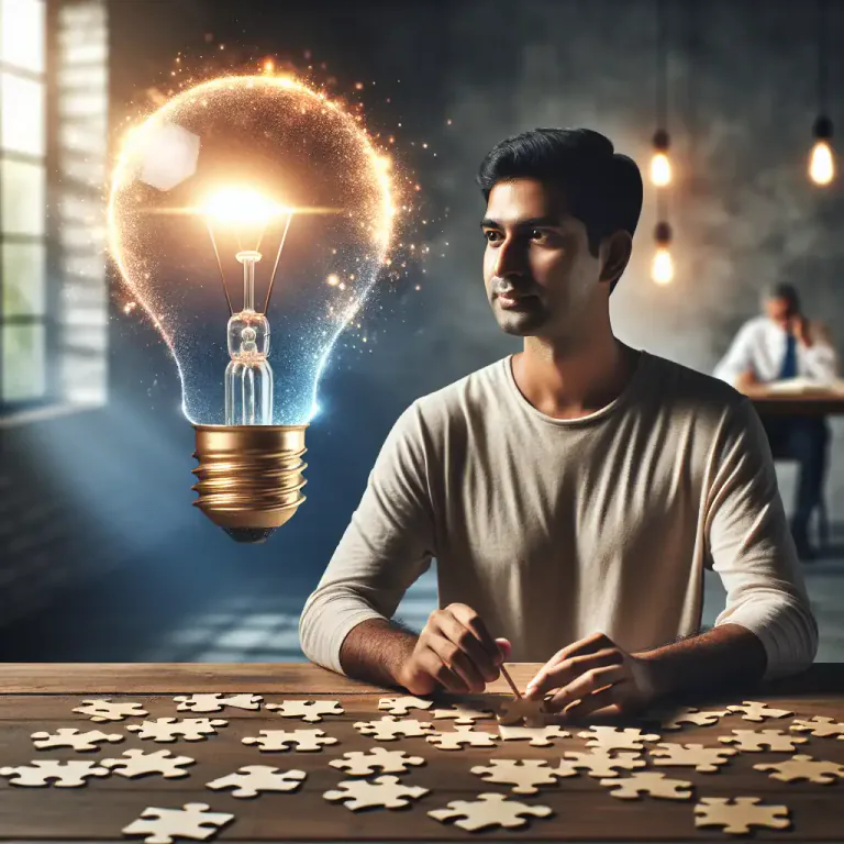 Visual representation of "fluency" - The ability to produce ideas or solve problems easily and creatively.