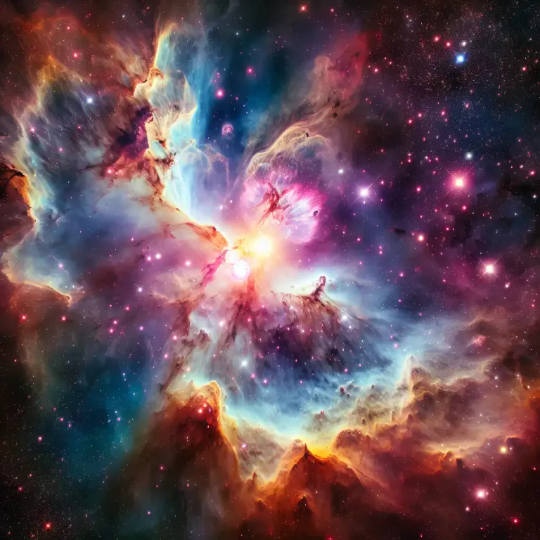 Visual representation of "nebulous" - In astronomy, refers to a cloud of gas and dust in outer space.