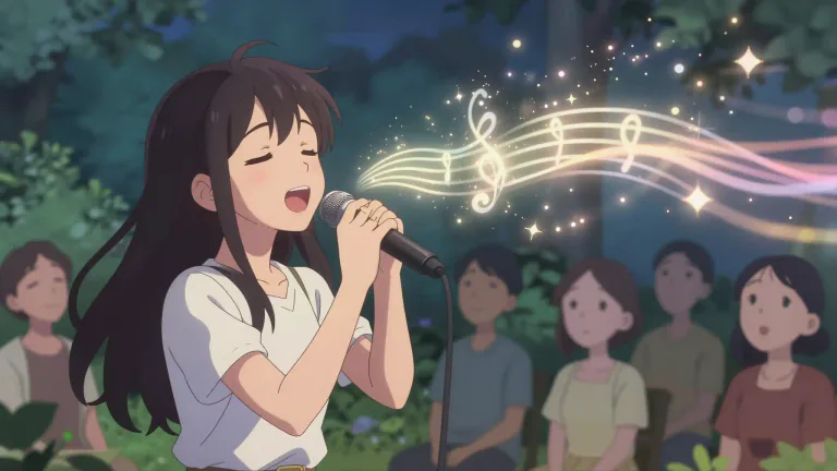 Visual representation of "mellifluous" - Sweet or musical; pleasant to hear.