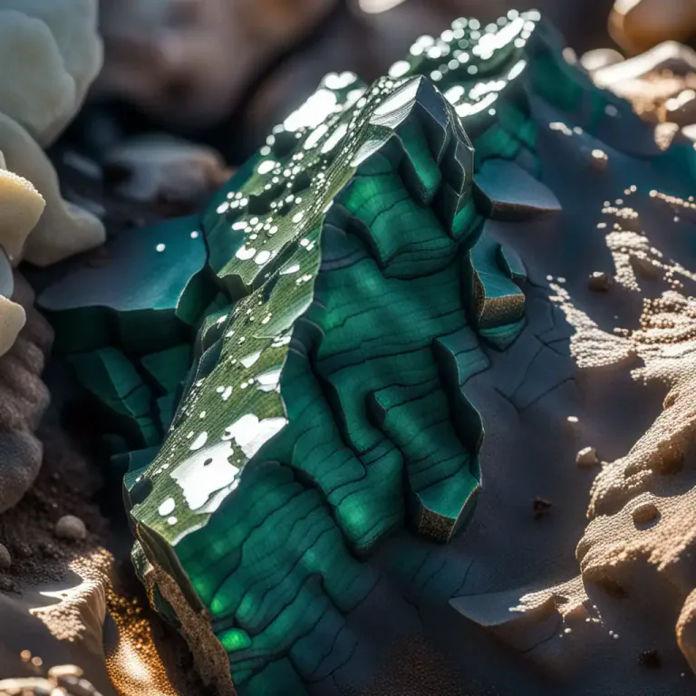 Visual representation of "serpentine" - A dark green mineral consisting of hydrated magnesium silicate.