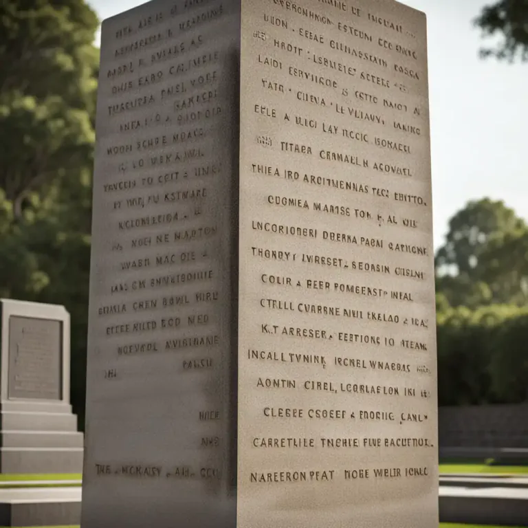 Visual representation of "epigraph" - An inscription on a statue or building