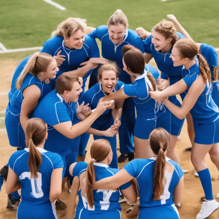 Visual representation of "the boys in blue" - Term referring to a sports team whose primary color is blue.