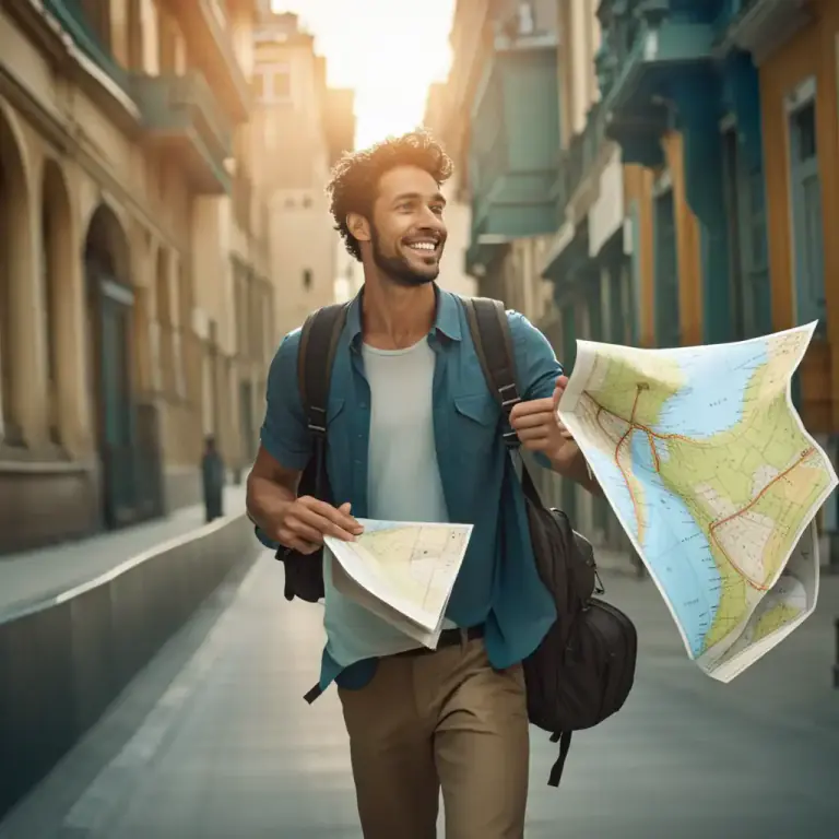 Visual representation of "tourist" - A person who travels regularly to different places.