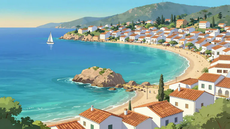 Visual representation of "balearic" - Relating to the Balearic Islands, which are located in the Mediterranean Sea and belong to Spain.