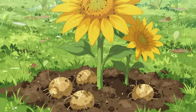 Visual representation of "sunchoke" - A sunchoke is a type of edible tuber that grows from a species of sunflower, native to North America.