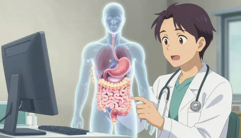 Visual representation of "gastroenterological" - Relating to the branch of medicine that deals with the digestive system and its disorders.