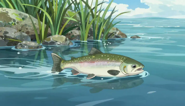 Visual representation of "smolt" - A young salmon that has recently changed from a freshwater to a saltwater environment.