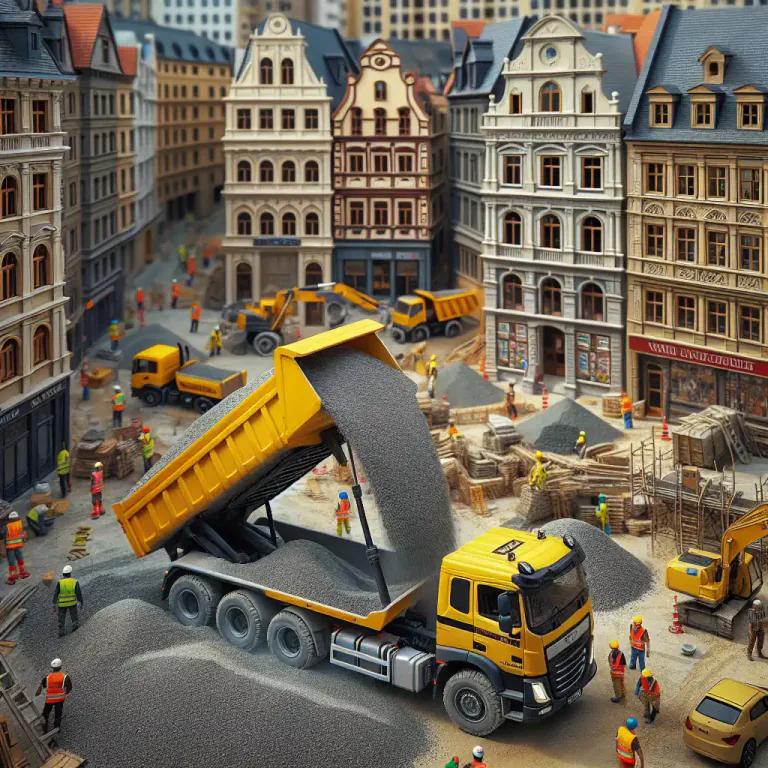 Visual representation of "tipper" - A vehicle or container that tips or tilts in order to unload something.