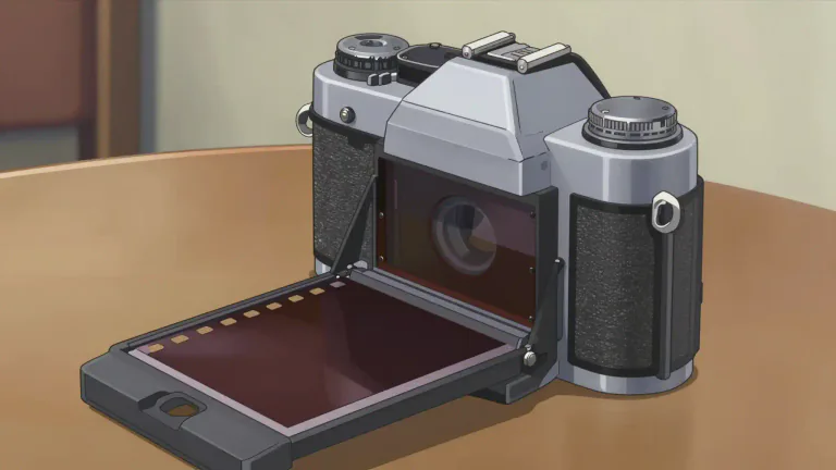 Visual representation of "cassette" - A case that holds photographic film or plates, often to protect them from light or for loading into cameras easily.