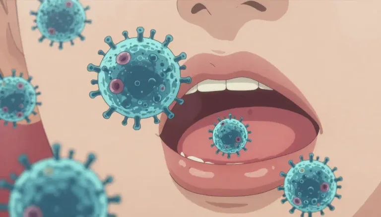 Visual representation of "herpesvirus" - A type of virus that can cause infections and diseases, such as cold sores and genital herpes, in humans and other animals.
