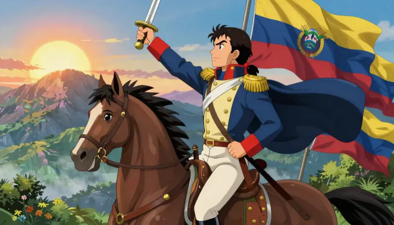 Visual representation of "bolivarian" - Relating to Simón Bolívar, a revolutionary leader who fought for the independence of several South American countries.