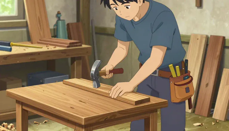 Visual representation of "carpenter" - A person who builds or repairs wooden structures.