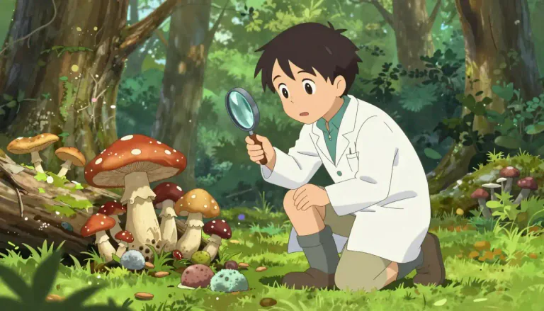 Visual representation of "mycology" - The study of fungi, which are organisms like mushrooms and molds