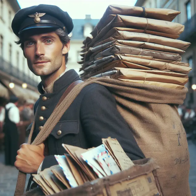 Visual representation of "pouch" - A bag used for postal or courier purposes