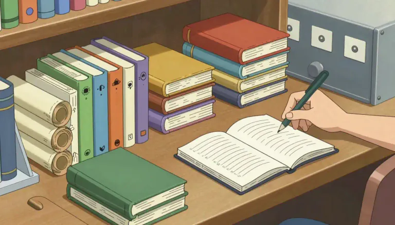 Visual representation of "bibliographic" - Relating to the systematic listing of books and other sources used in research and writing.