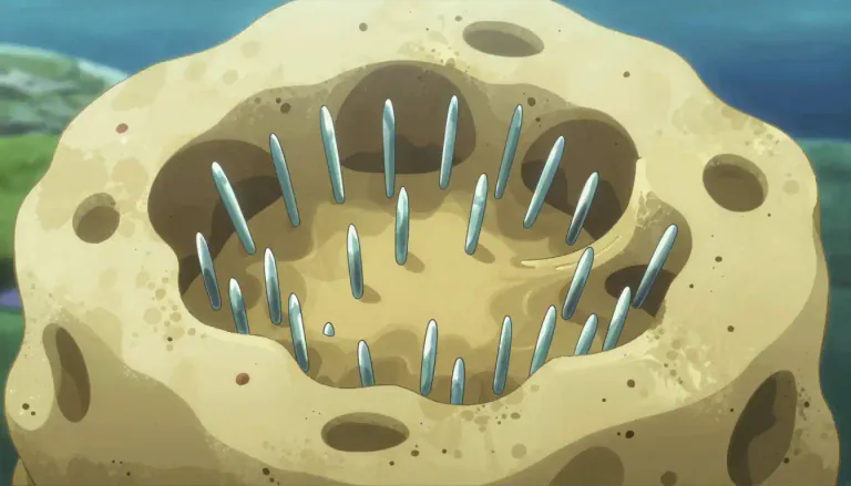 Visual representation of "spicule" - A small, pointed structure typically found in biological organisms like sponges.