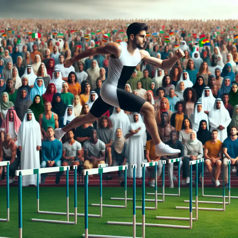 Visual representation of "obstacle" - In sports, a thing placed around a field or course that the players must avoid or get over