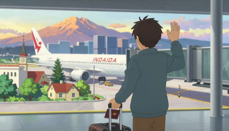 Visual representation of "emigrate" - To leave one's own country to live in another country