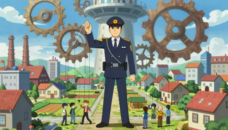 Visual representation of "statist" - A person who agrees with or supports a state-controlled economy or powerful government control in all aspects of public and private life