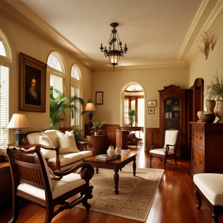 Visual representation of "colonial" - referring to a style of architecture or furniture that was popular in the American colonies